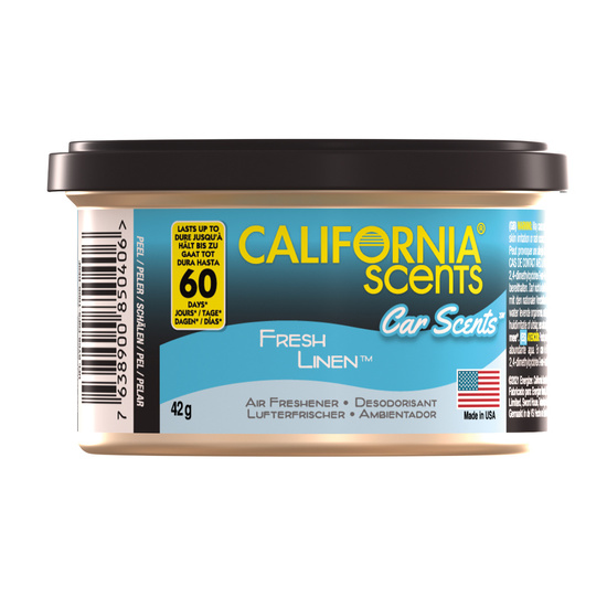 California Scents Vanilla odświeżacz powietrza w puszcze - Fresh Linen 42g