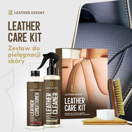 Leather Expert Leather Car care KIT - zestaw do pielęgnacji tapicerki skórzanej 250ml