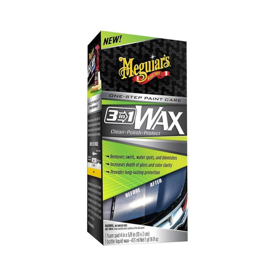 Meguiars 3in1 Wax - wosk samochodowy 3w1 czyści, nabłyszcza i chroni lakier 473ml