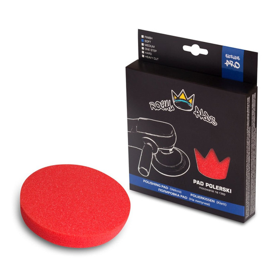 Royal Pads Pro Soft Pad miękka gąbka polerska - czerwona 130mm