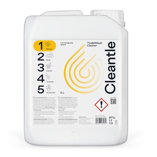 CLEANTLE Tire&Wheel Cleaner - do czyszczenia gumy i felg 5L