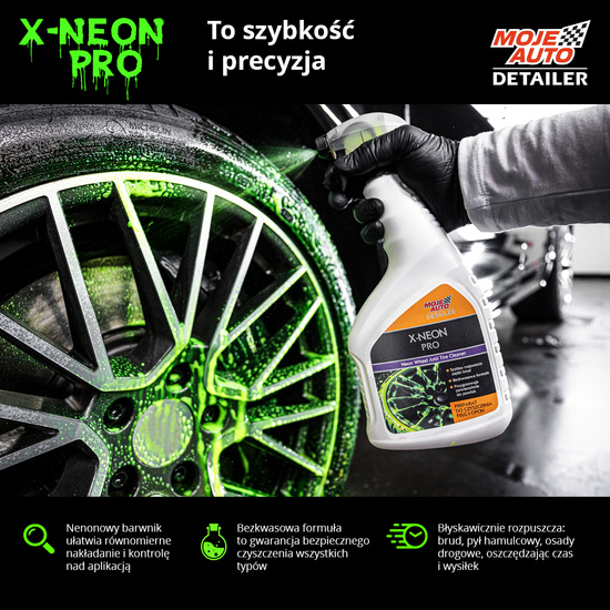 Moje Auto Detailer X-NEON PRO preparat do czyszczenia felg i opon 750ml