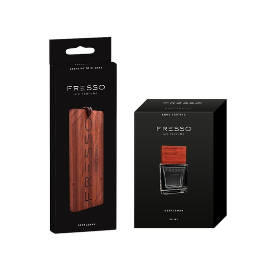 Zestaw: Fresso Perfumy samochodowe Gentelman 50ml+ Zawieszka 