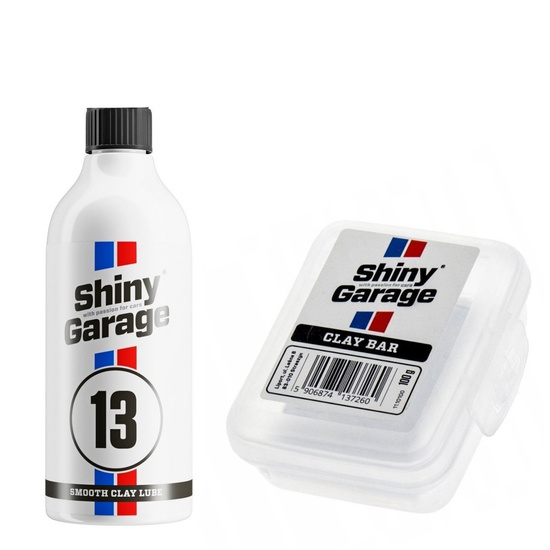 Zestaw: Shiny Garage Clay Bar glinka 100g + Shiny Garage lubrykant do glinki 500ml